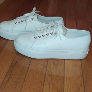 Superga Platform Leather Sneakers